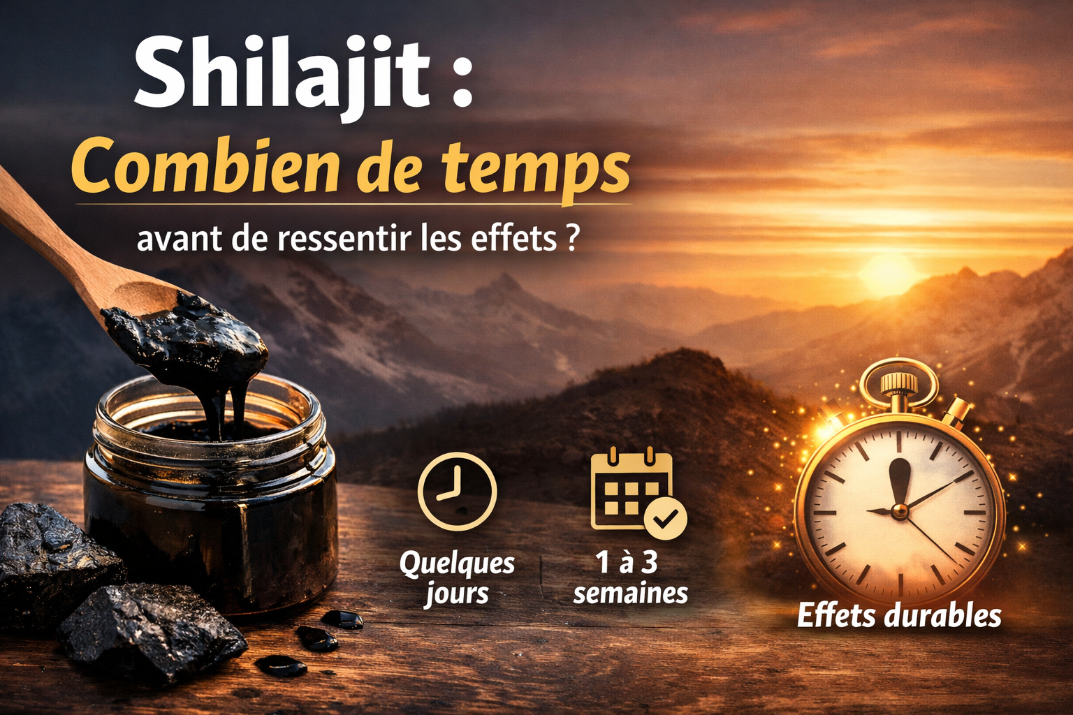shilajit combien de temps effets